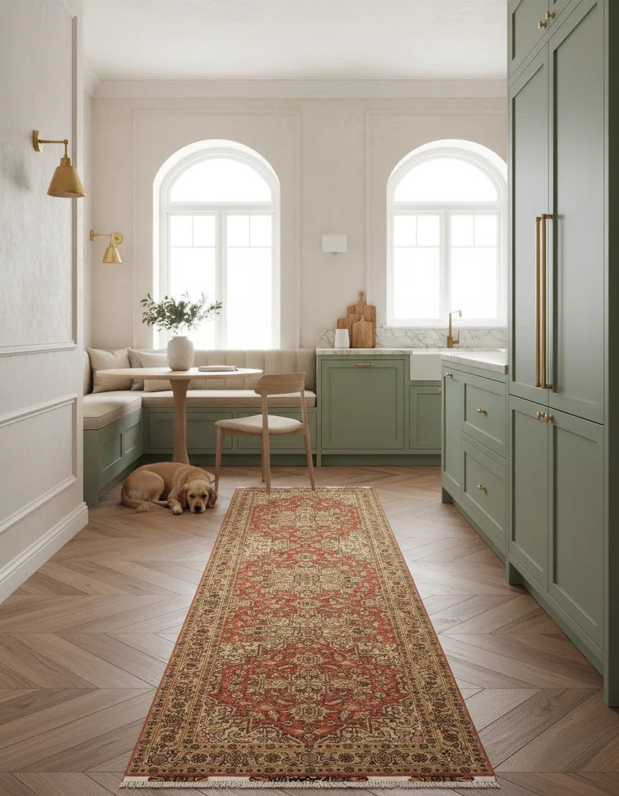 306 x 80 Täbriz mit Seide
