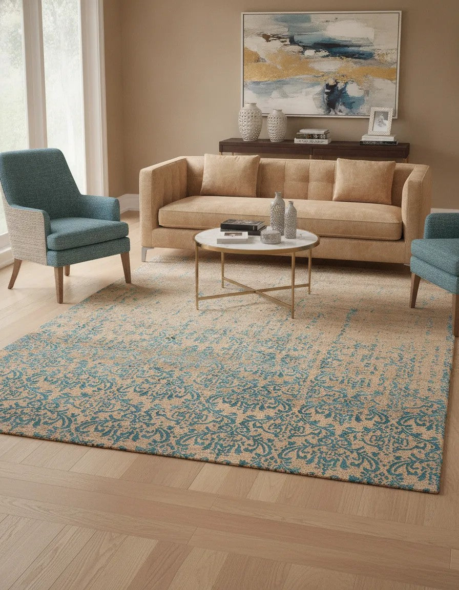 240 x 170 Damask mit Seide