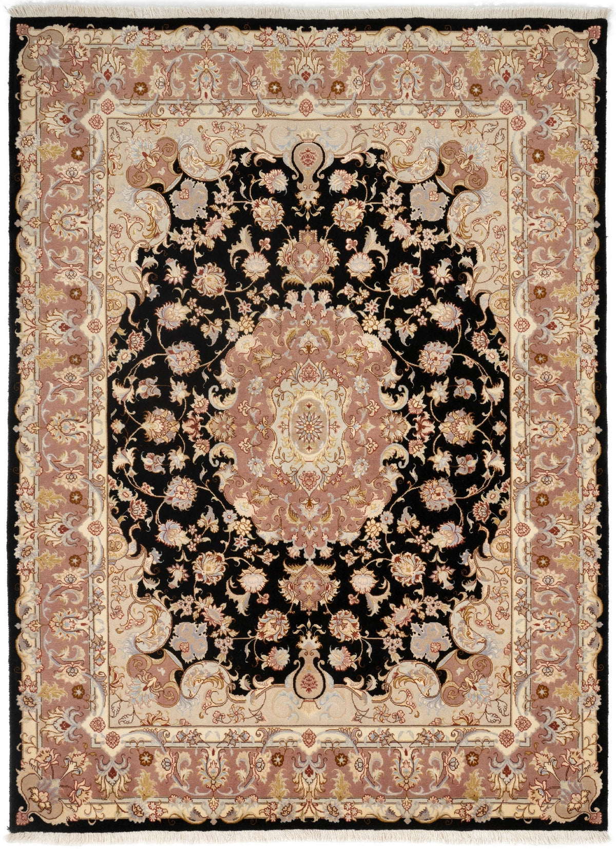176x237 Tabriz con seta