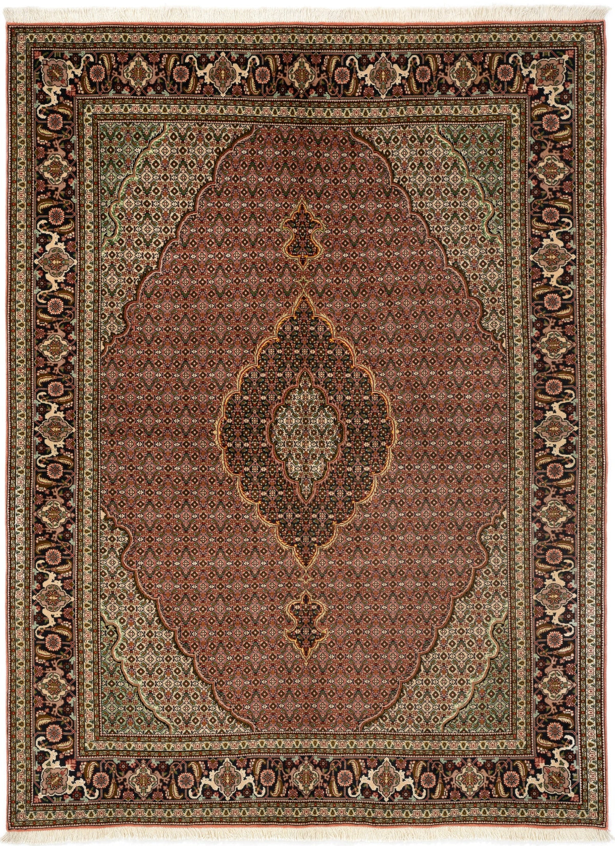 154x208 Tabriz con seta