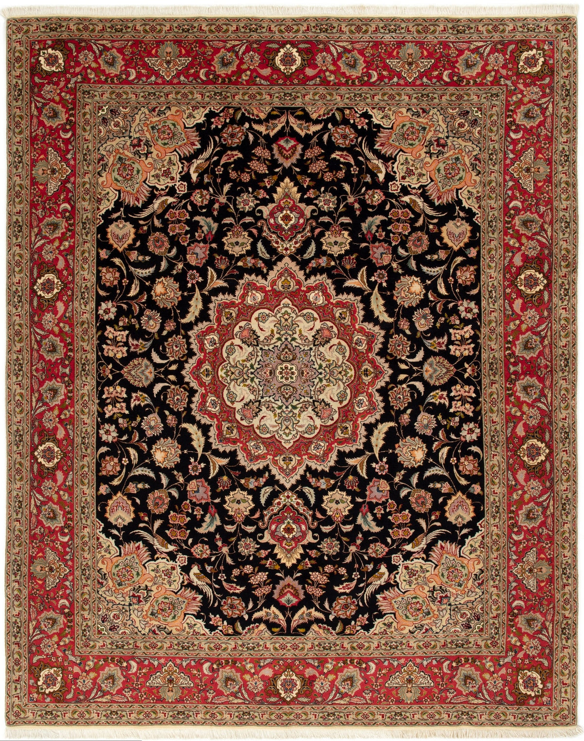 255 x 205 Täbriz mit Seide