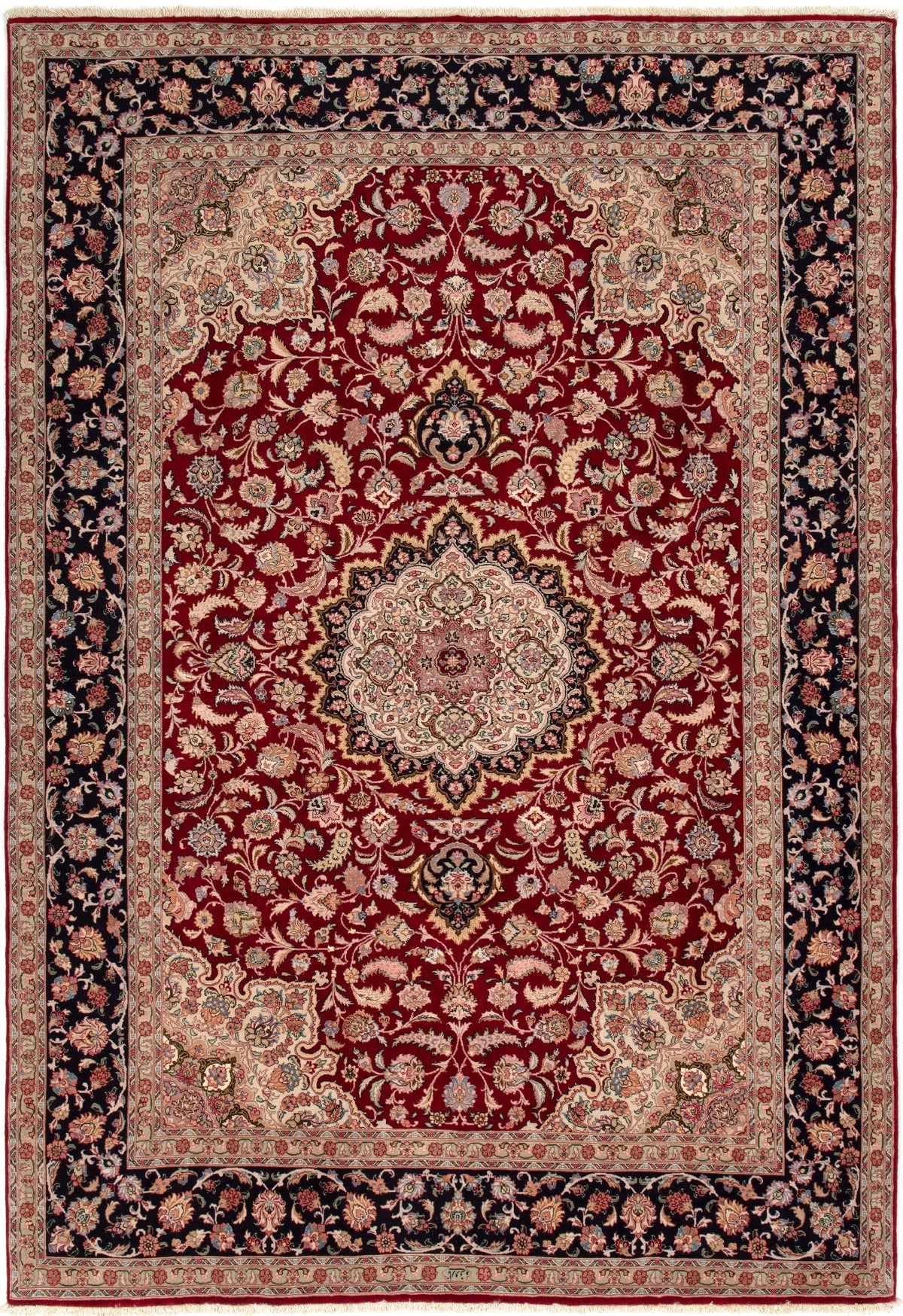 296 x 198 Täbriz mit Seide