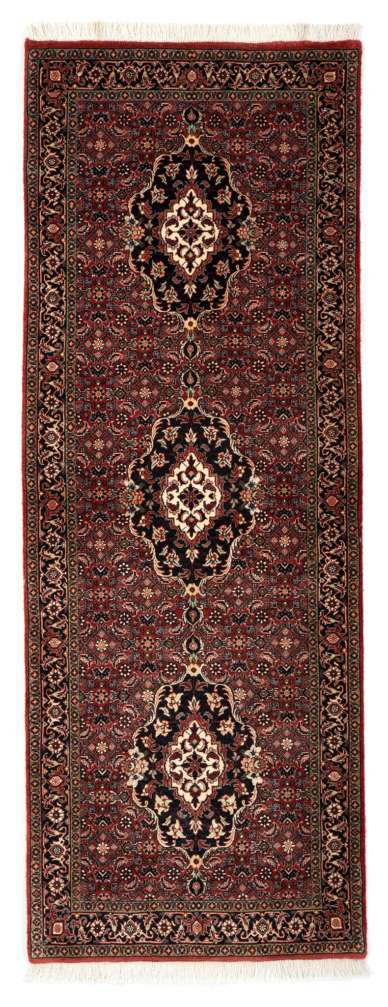 74 x 200 Bidjar mit Seide