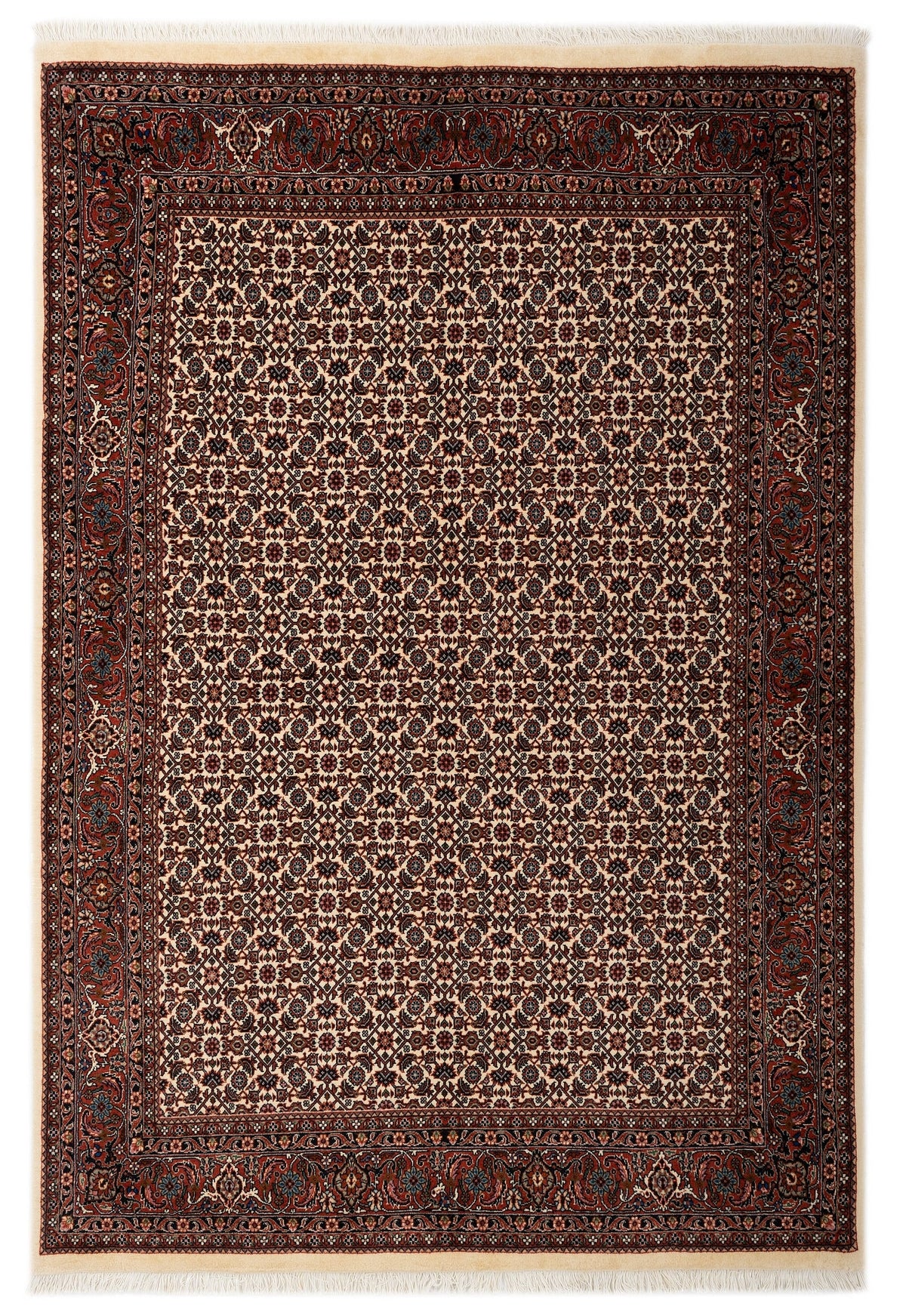 147 x 217 Bidjar mit Seide