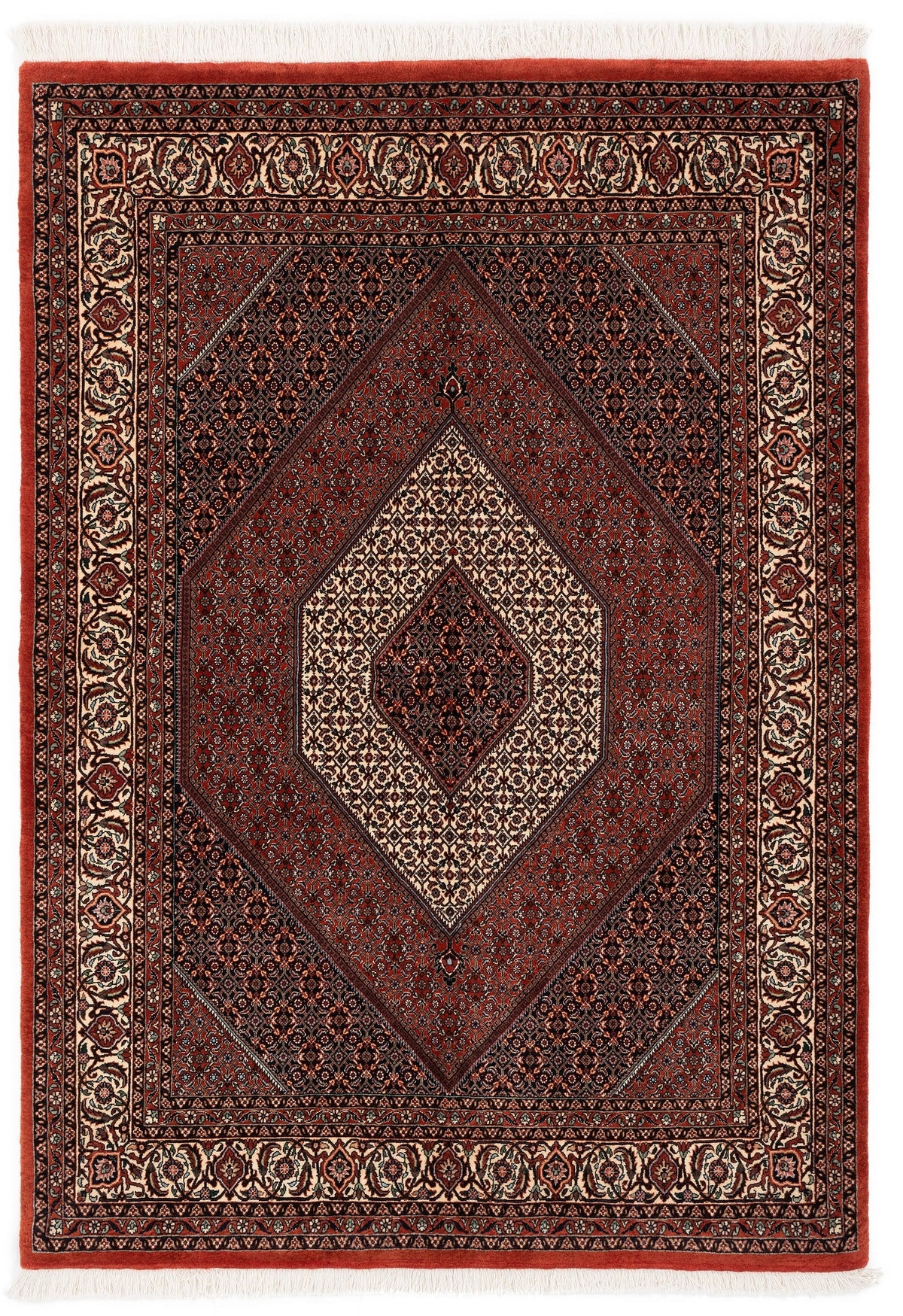 148 x 211 Bidjar mit Seide