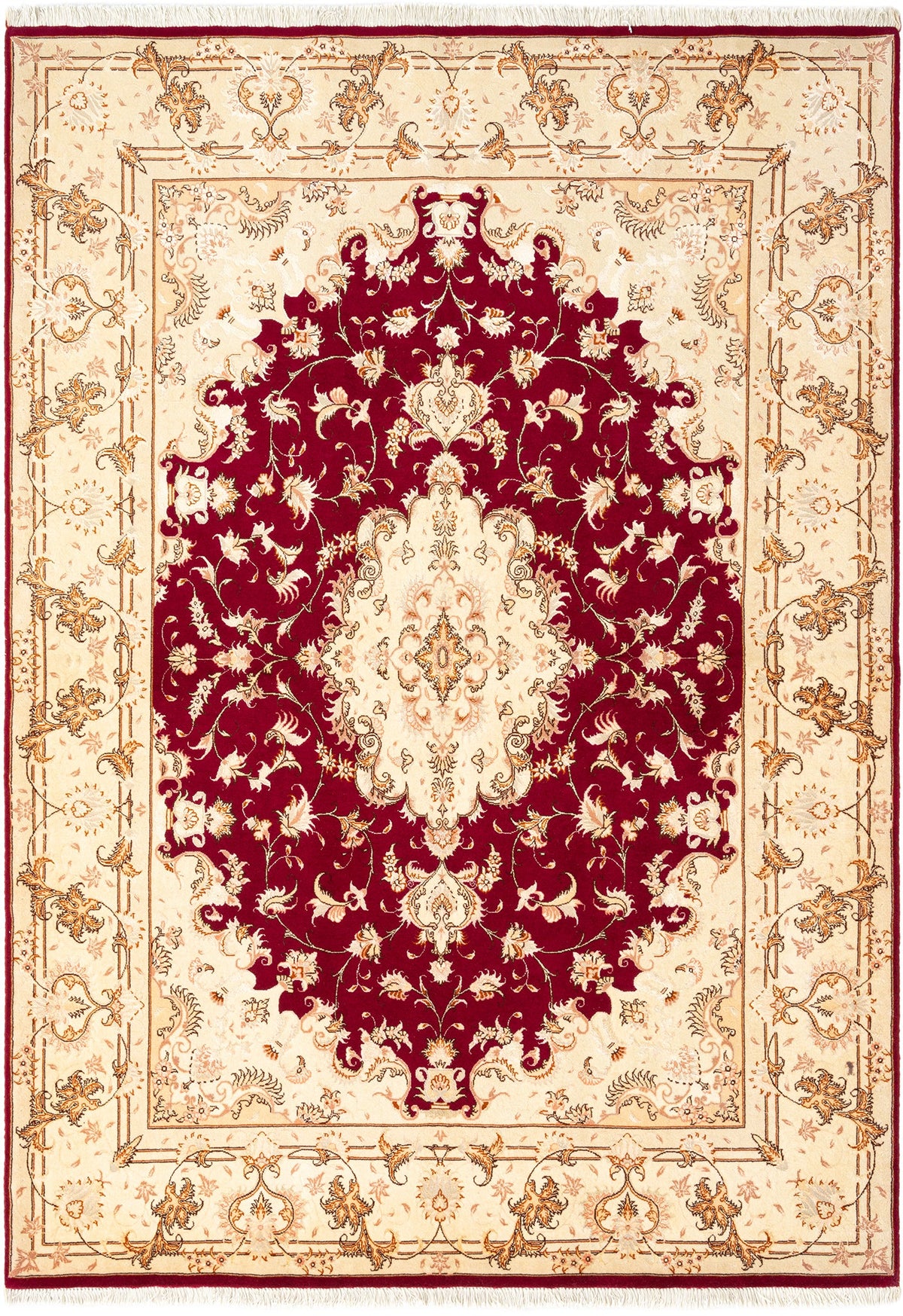 237 x 166 Täbriz mit Seide
