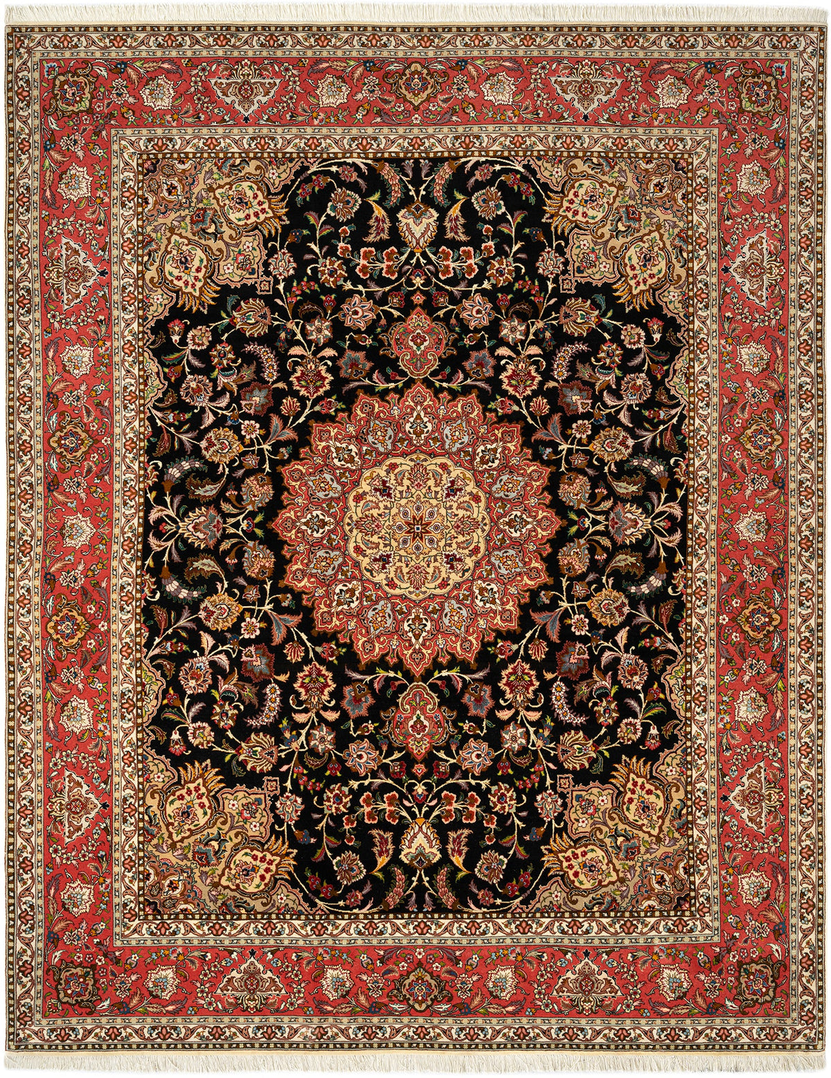 258x204 Tabriz avec de la soie
