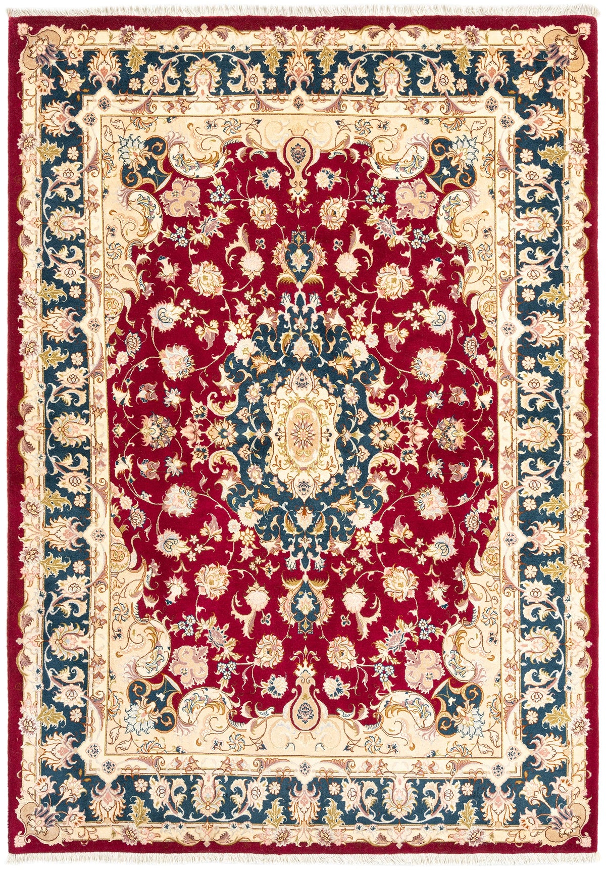 242x166 Tabriz con seta