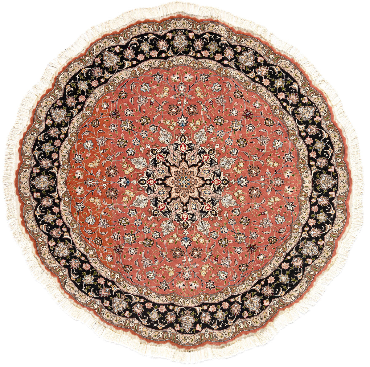 210 x 210 Täbriz mit Seide