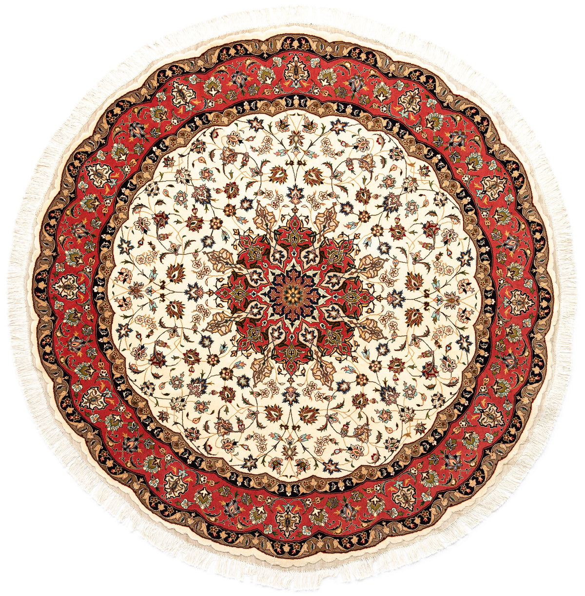 205 x 205 Täbriz mit Seide