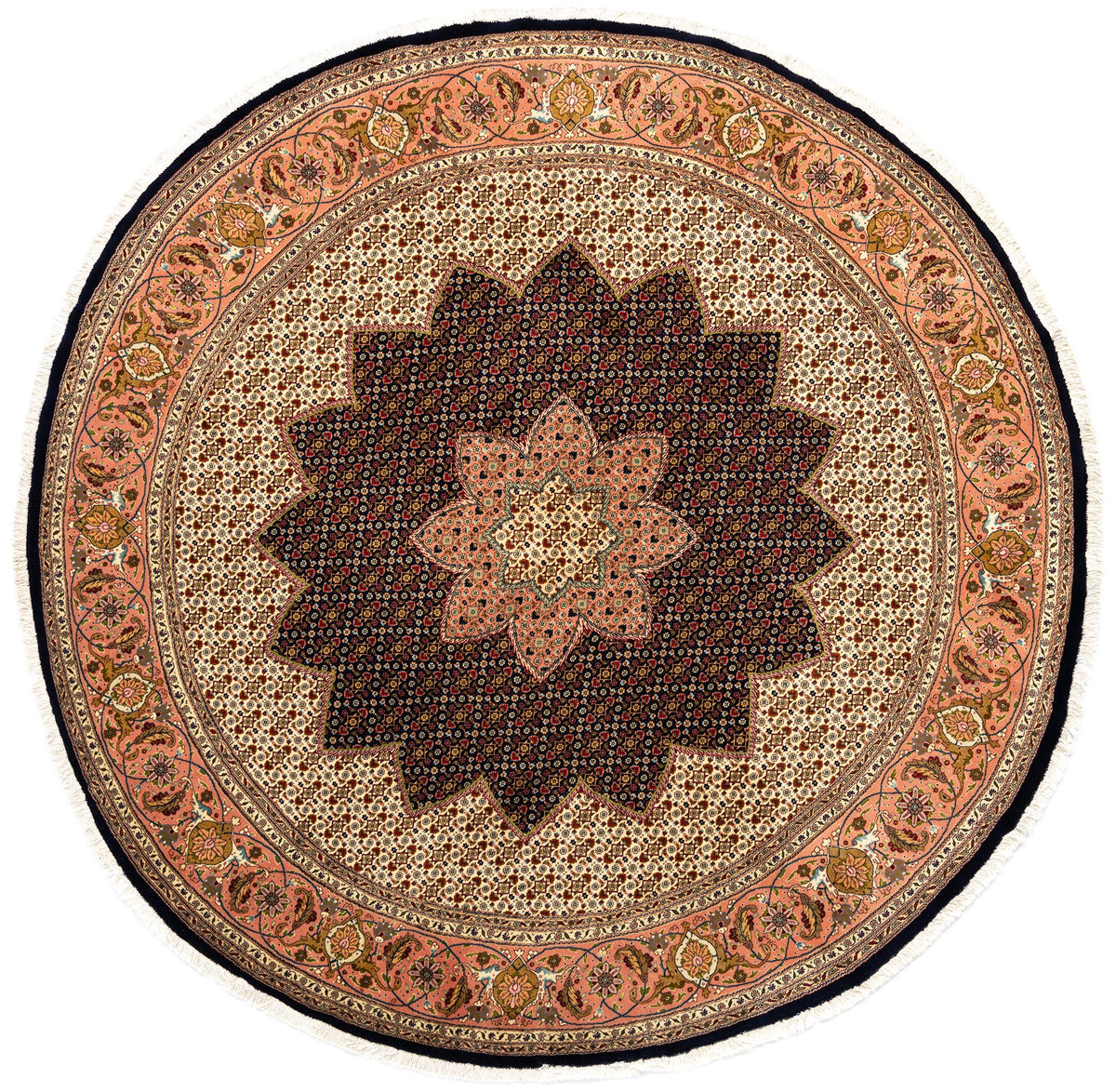 250 x 250 Täbriz mit Seide