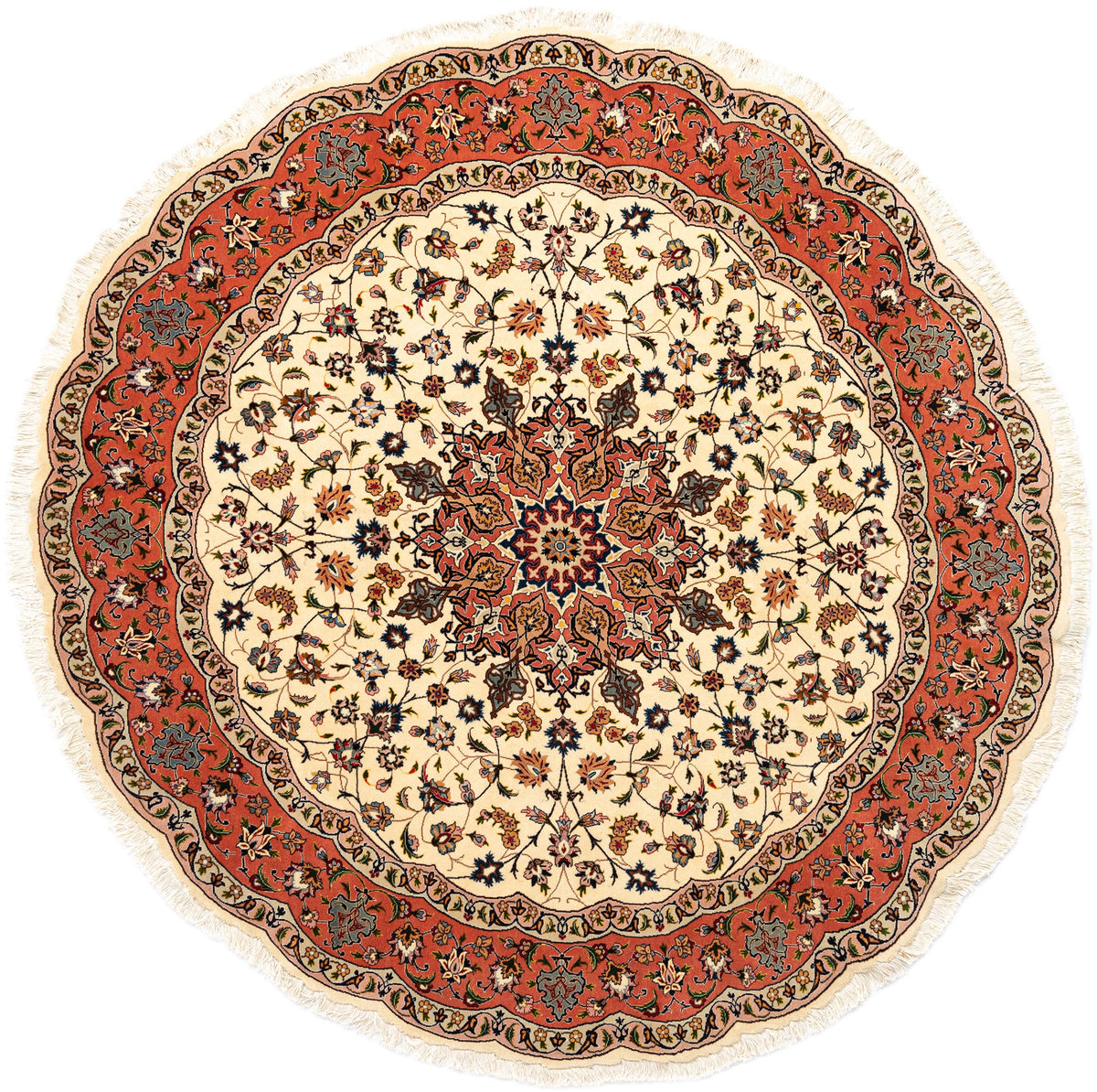 200 x 200 Täbriz mit Seide