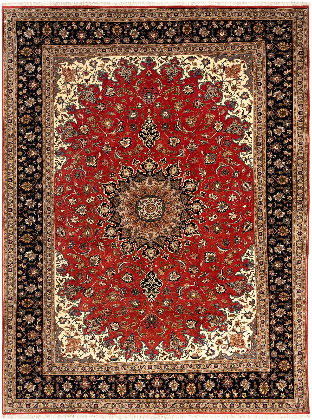 338x253 Tabriz con seta