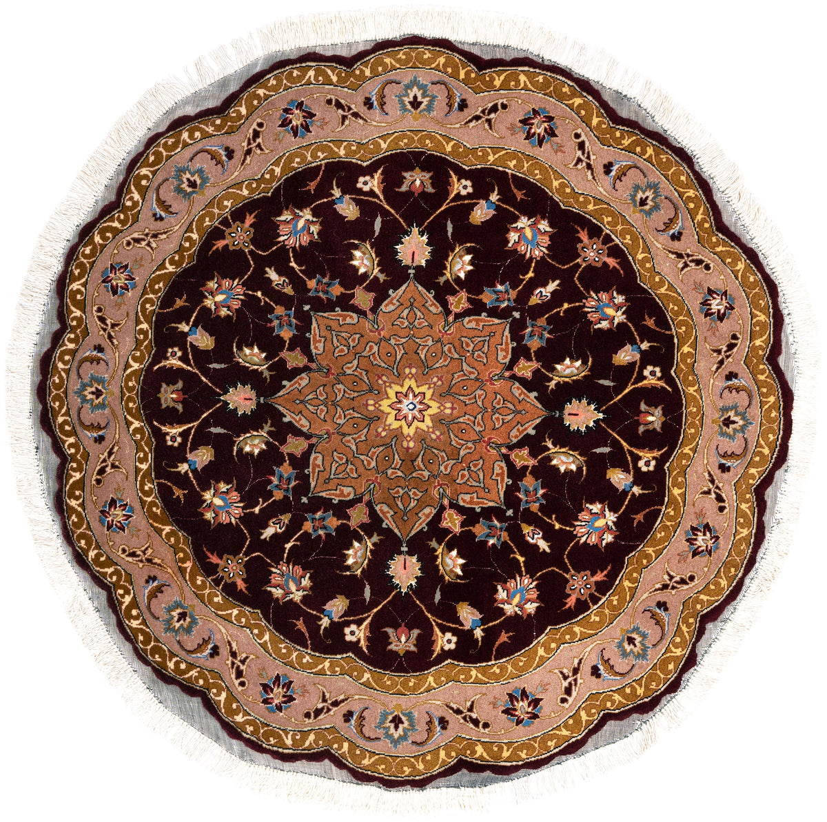 102 x 102 Täbriz mit Seide