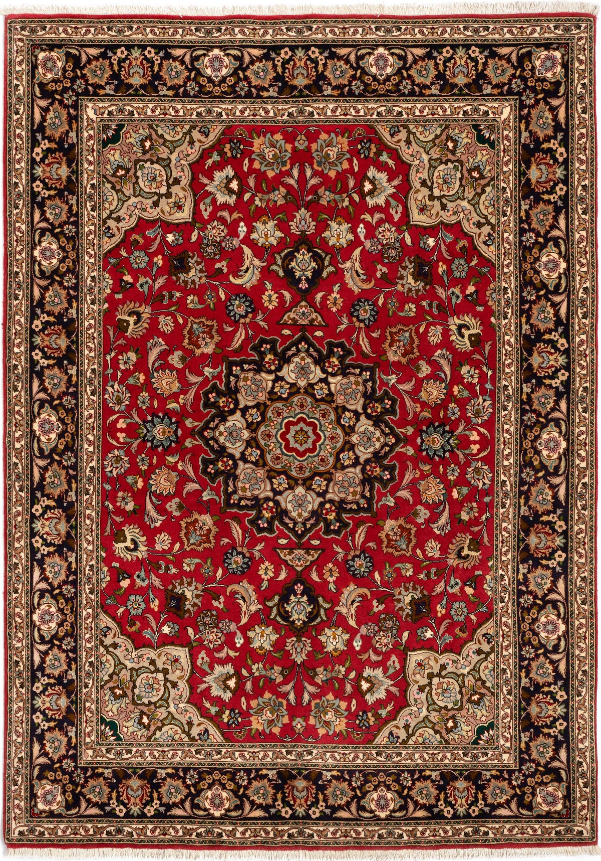 218 x 153 Täbriz mit Seide