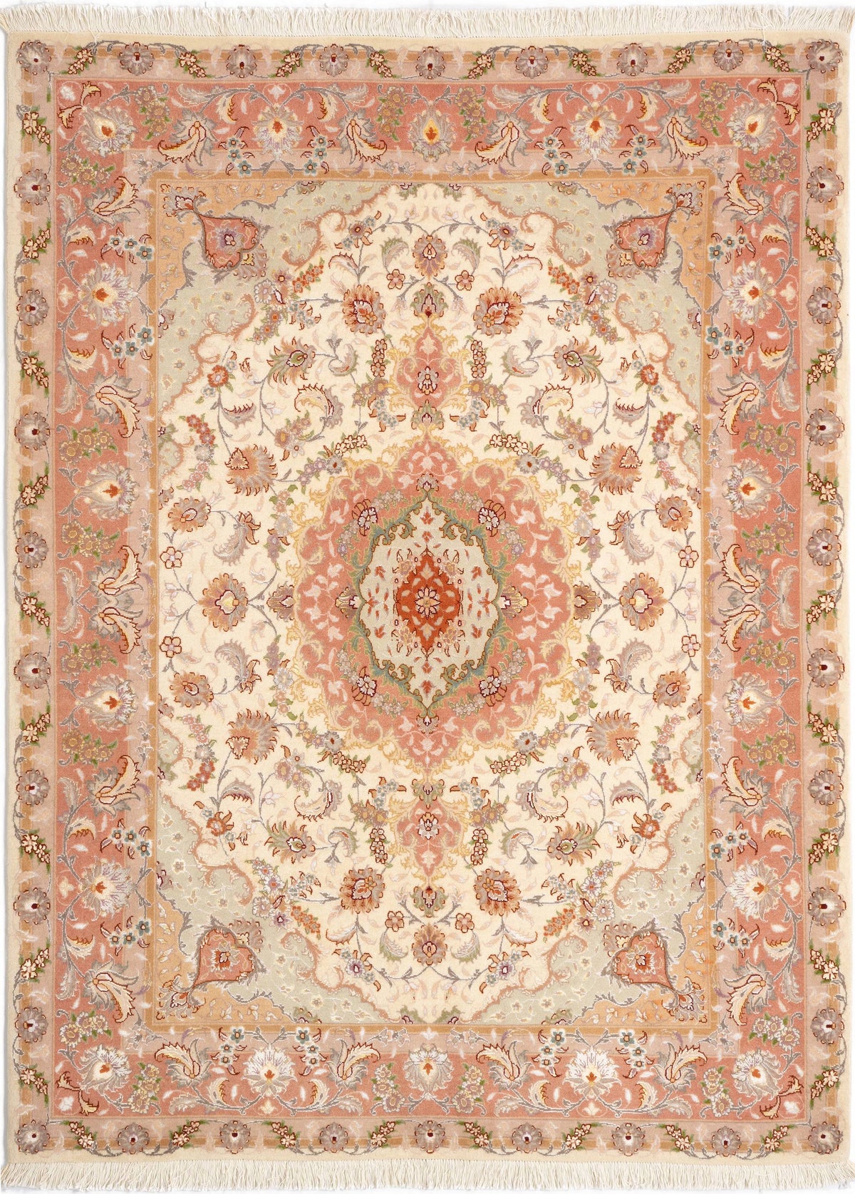 203 x 150 Täbriz mit Seide