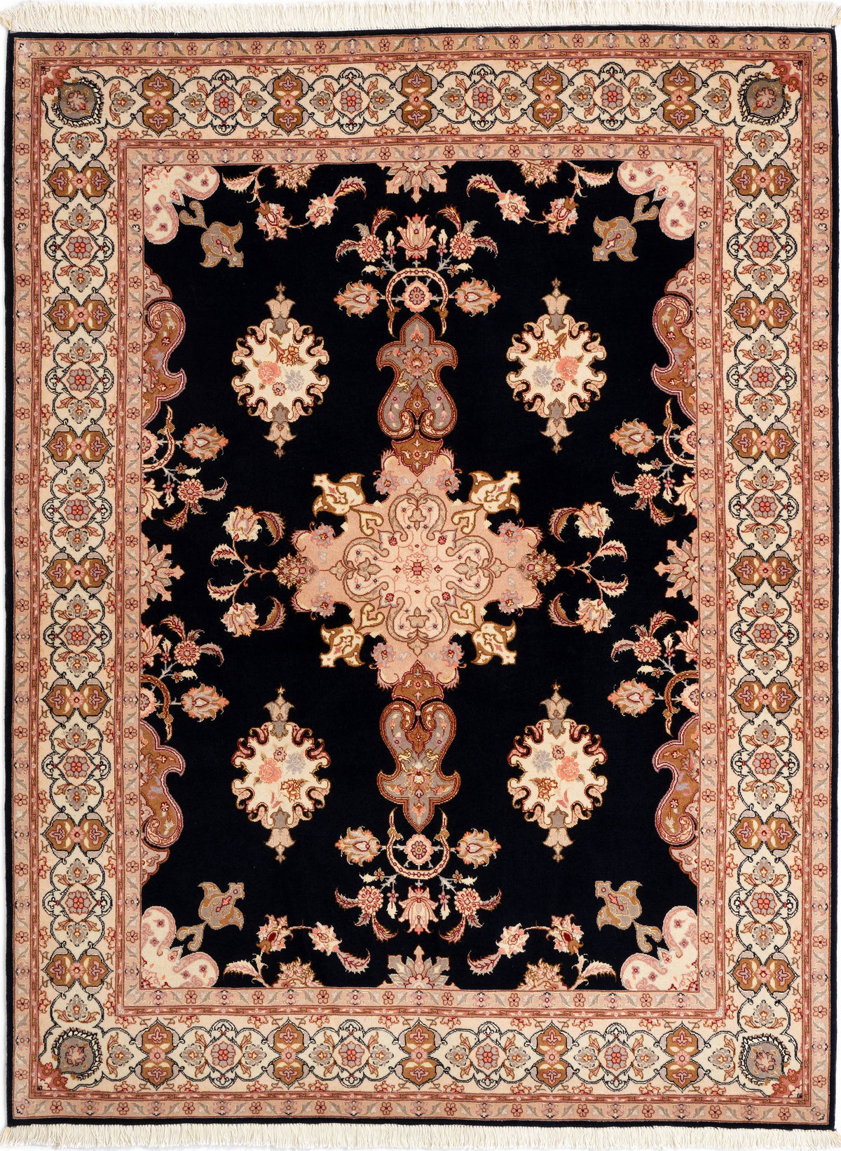 210 x 153 Täbriz mit Seide