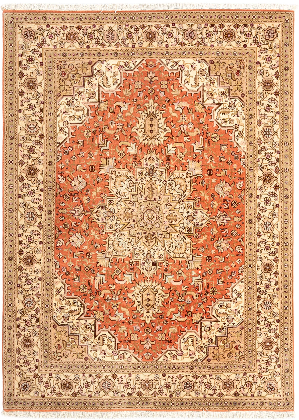 211 x 150 Täbriz mit Seide