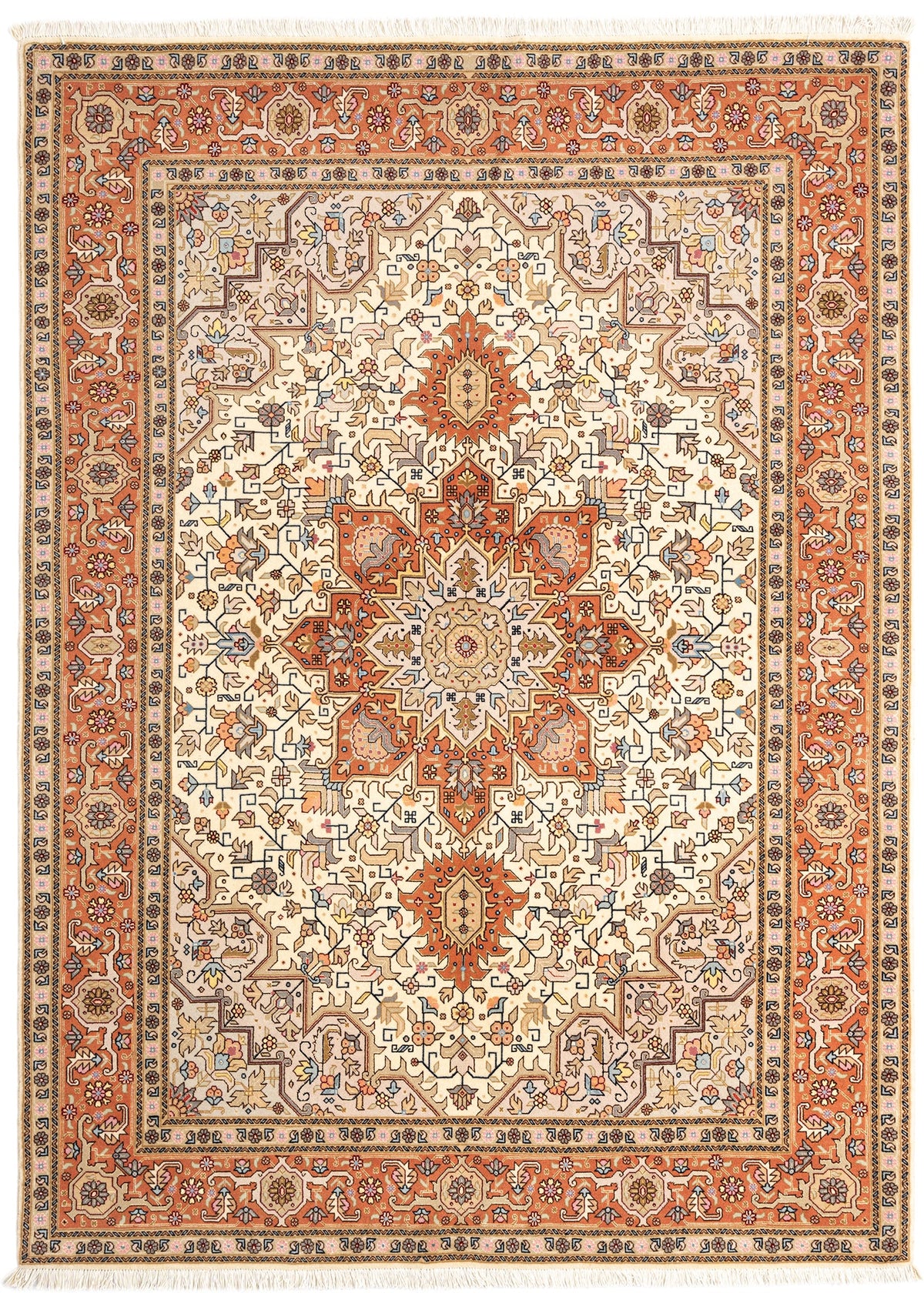 210 x 149 Täbriz mit Seide