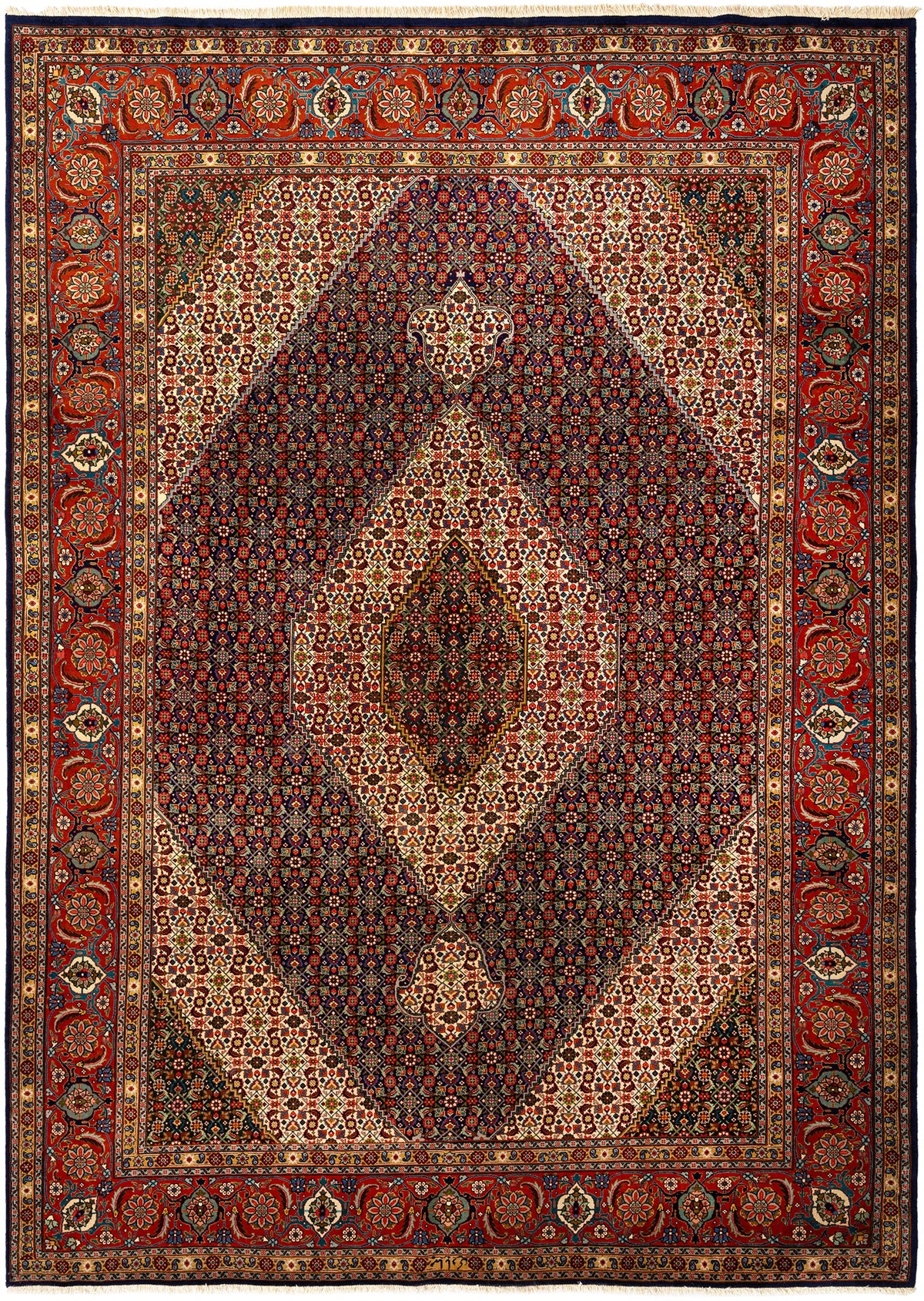 336 x 242 Täbriz Mahi mit Seide