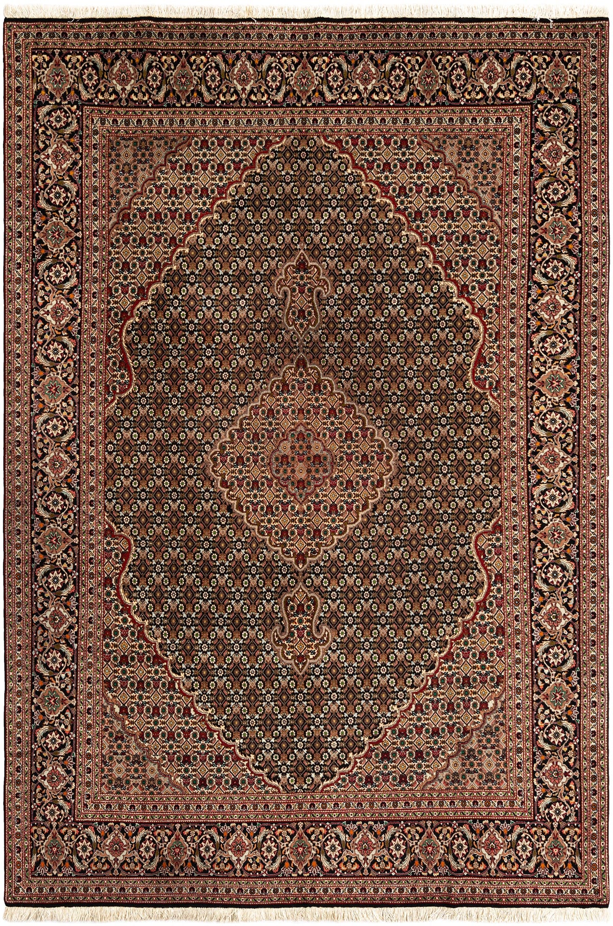 296x203 Tabriz Mahi avec soie