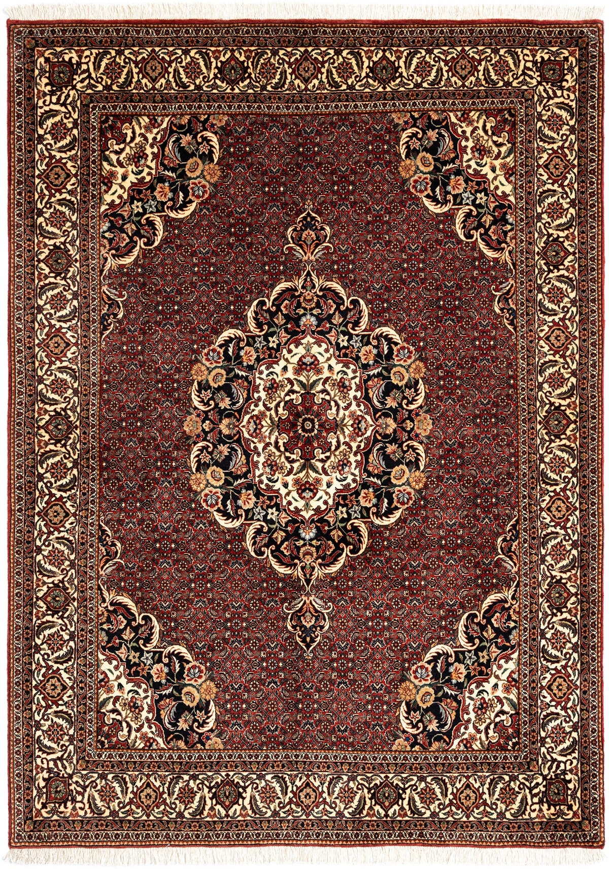 241 x 172 Bidjar mit Seide