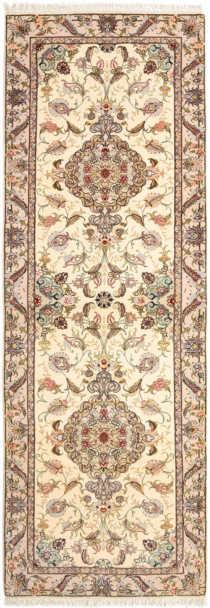 271x87 Tabriz avec de la soie