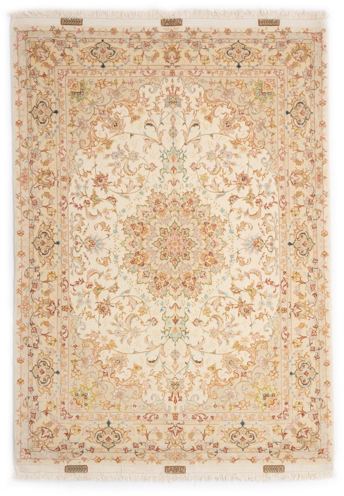 214x151 Tabriz on and with silk