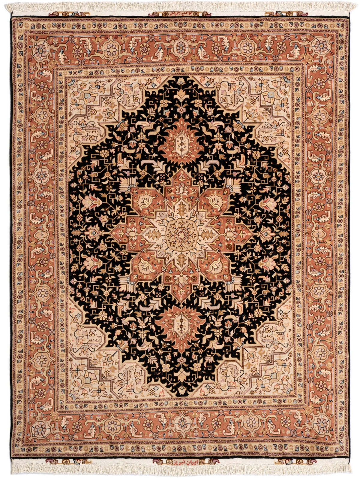 203 x 153 Täbriz mit Seide