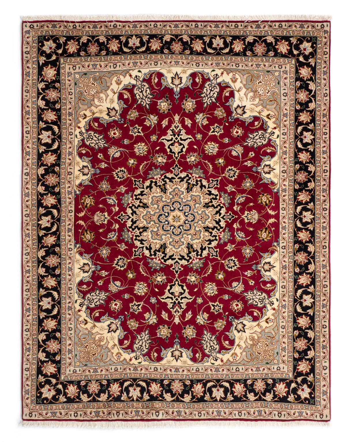 200 x 154 Täbriz mit Seide