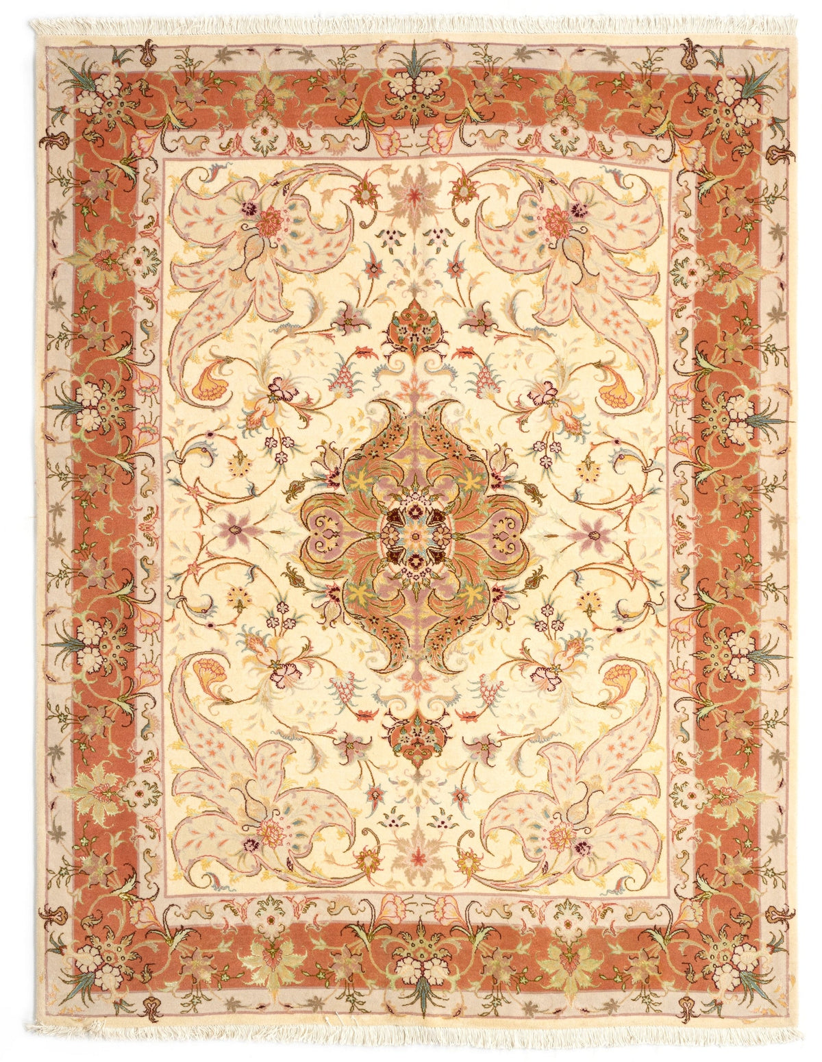 206 x 142 Täbriz mit Seide