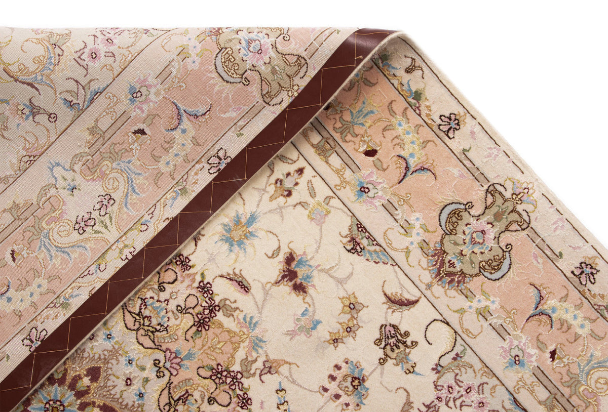 214x147 Tabriz sur et avec de la soie