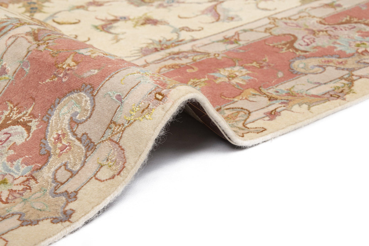 203x152 Tabriz su e con seta