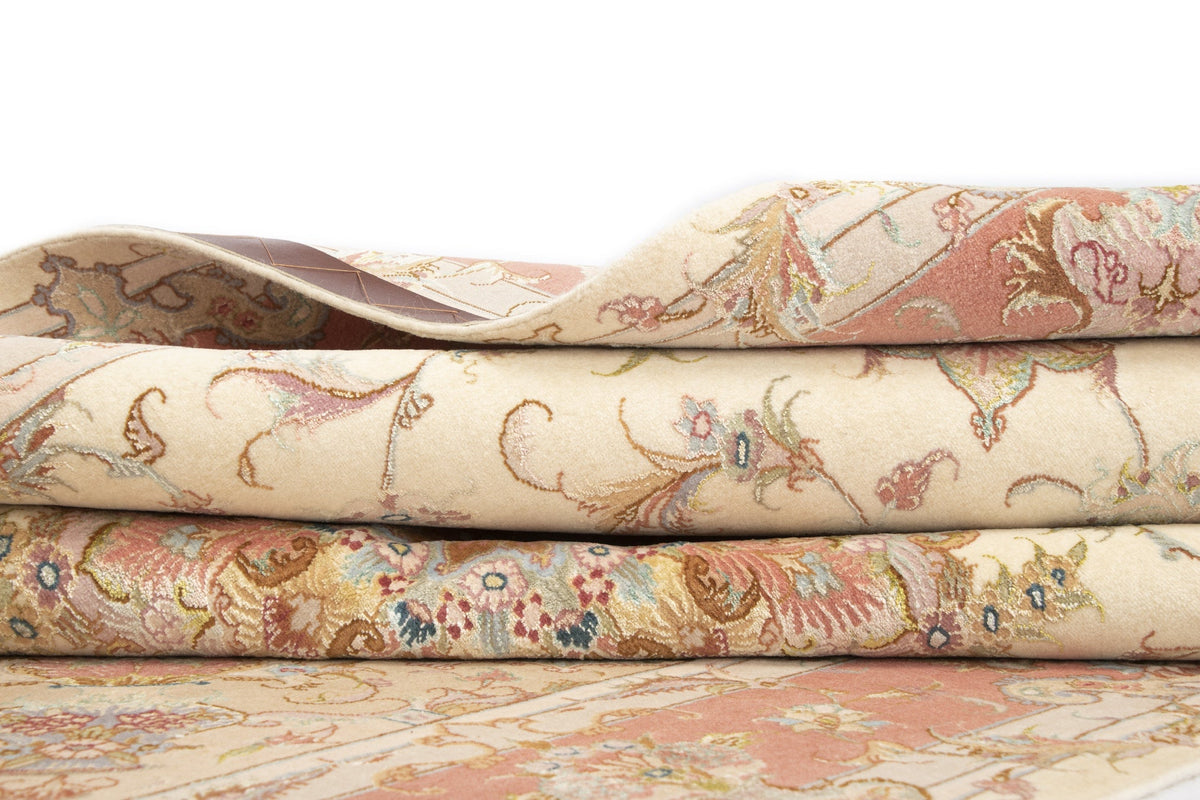 203x152 Tabriz su e con seta