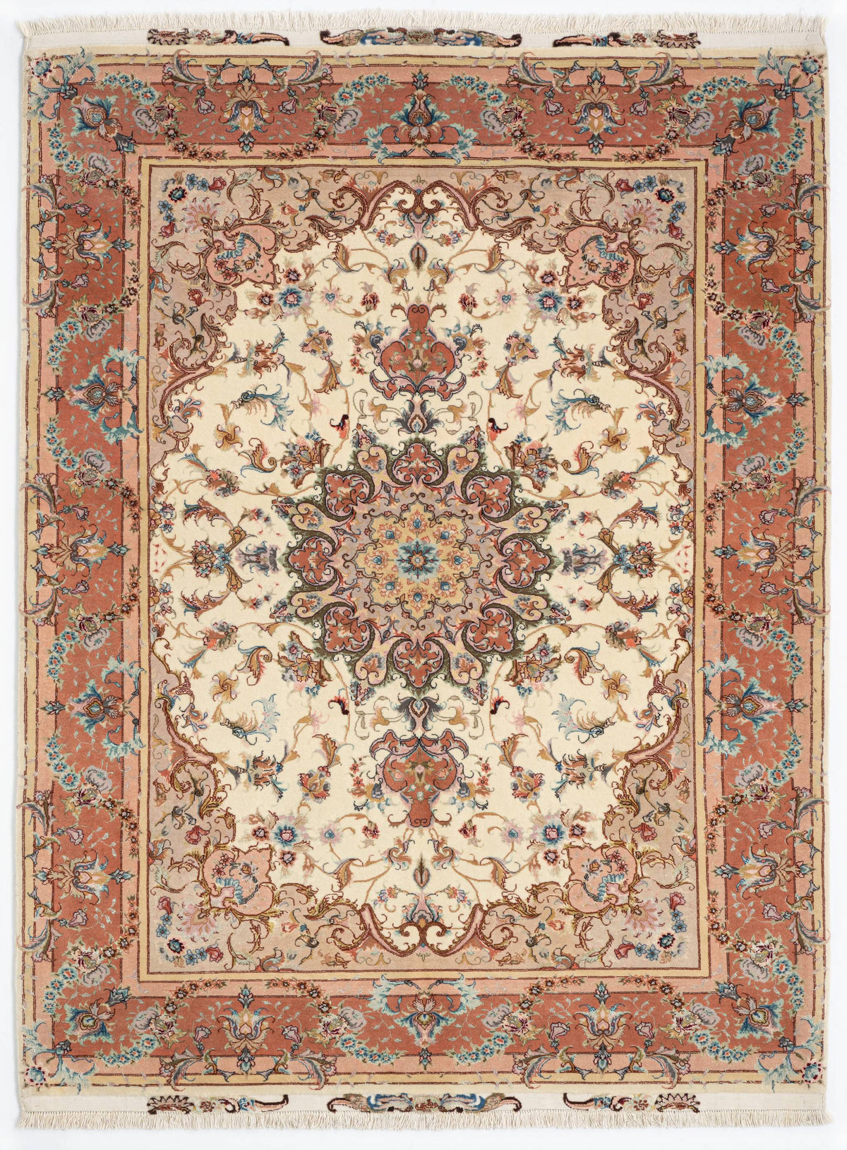 215x152 Tabriz su e con seta