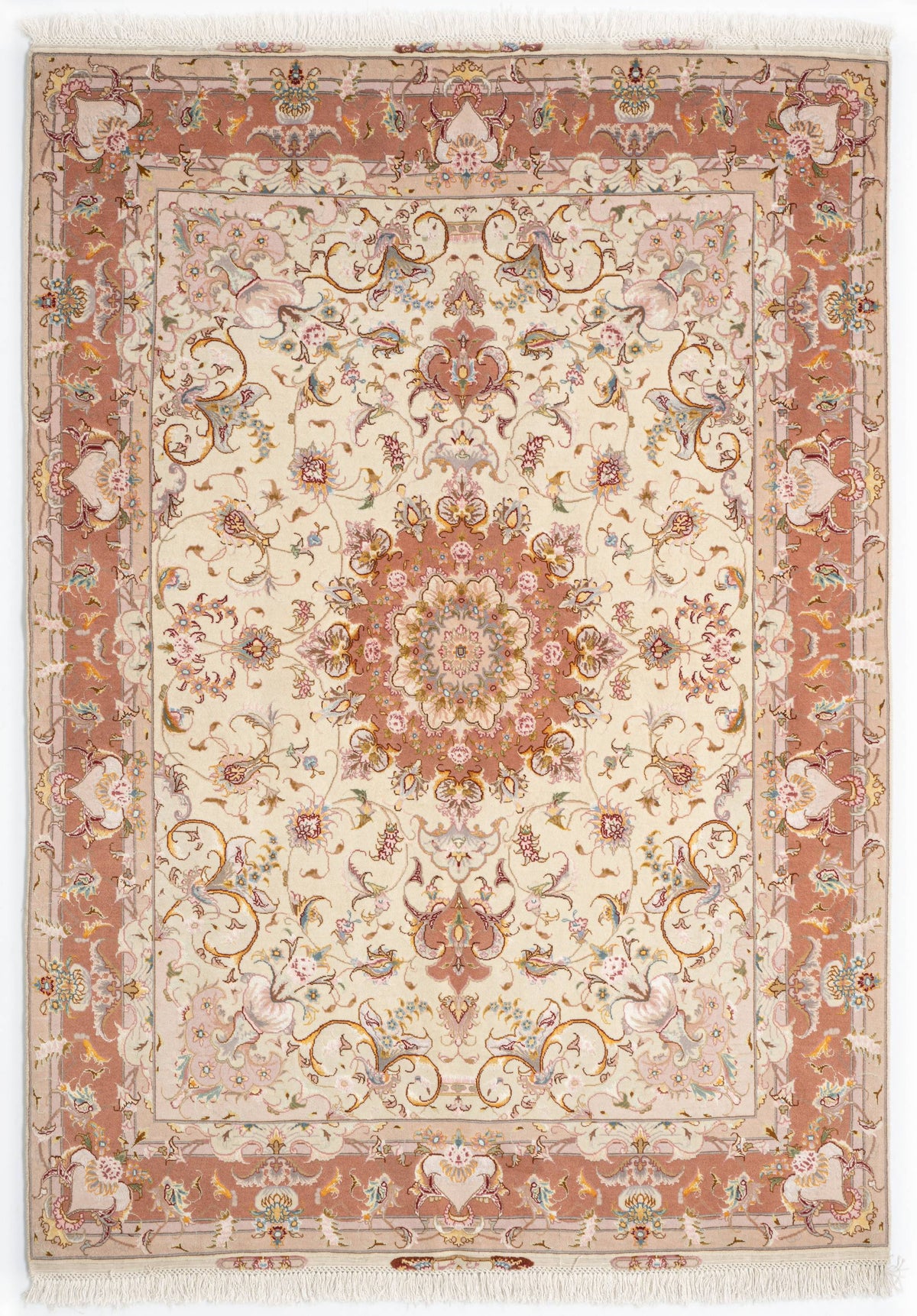 218x150 Tabriz su e con seta